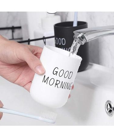 2-Pack Toothbrush Cups | Bathroom Oral Care Cups for Adults & Kids | Plastic Mouthwash & Tooth Cleaning Cups - Buy Online on GoSupps.com