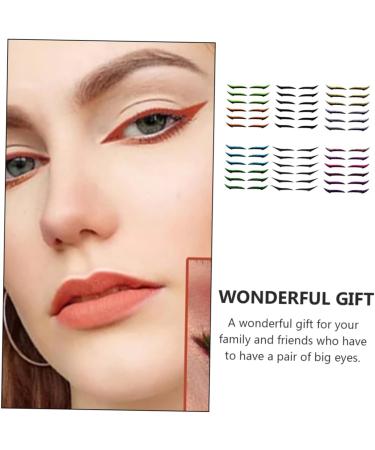FOMIYES 18 Pcs Eyeliner Stickers Eye Shadow Sticker Self-adhesive Double Eyelid Strips Beauty Products Flash 1 count (Pack of 1) Assorted Colorx3pcs - Buy Online on GoSupps.com