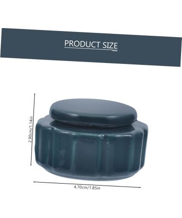 ORFOFE Small Jar Cream Container Blusher Pots Lip Sample Jars Mini Lip Cream Jar Cosmetic Cream Jar Ceramic Cream Jars Makeup Cream Jar Sample Storage Containers Ceramics Travel Biscuit Dark Green 4.7X4.7cm - Buy Online on GoSupps.com