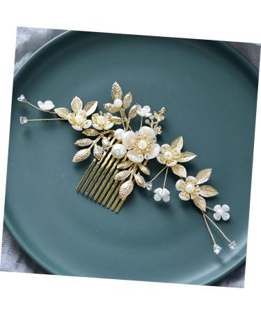 Angoily 2 Sets Hair Accessories Flower Decor Bridal Hair Pin Hair Decor Wedding Decor Bride Headpieces for Wedding Bridal Headpiece Flower Headpiece Zinc Alloy Pearl Women's Comb - Buy Online on GoSupps.com