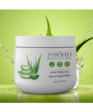 PUROLEO Aloe vera gel 8 Fl Oz/236 ML (Made in Canada) aloe vera gel for face aloe vera gel for hair aloe vera gel for skin Made from aloe vera gel Explore the Goodness - 100% Pure Aloe Vera Gel - Your Go-To for Natural Beauty and Wellness! 236 ml (Pack of - Buy Online on GoSupps.com