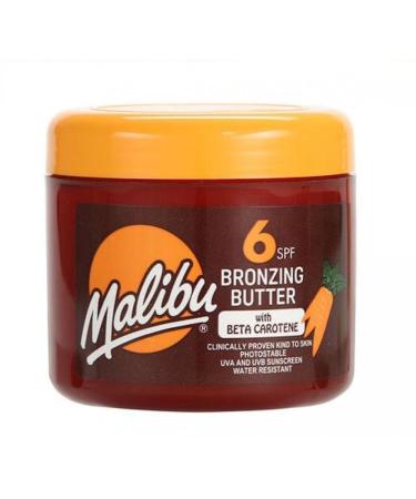 Malibu Sun SPF 6 Bronzing Tanning Body Butter with Beta Carotene Water Resistant Tropical Coconut Fragrance 300ml Brown 300ml