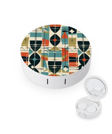 Contact Lens Case Modern Mid Century Print Plastic Contact Lens Case contact Lens Care Box ontact Lens Travel Box