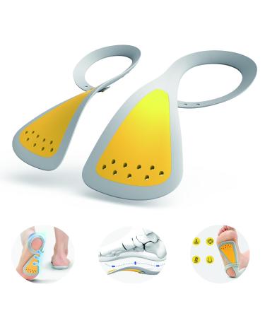 Foot Arch Supports Insoles 1 Pair Plantar Fasciitis Relief Flat Feet and High Arch Support Shoe Insoles & Inserts Relieve Heel Back Hip Leg Knee Waist and Foot Pain for Women and Men (Men)