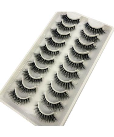 10 Pairs Natural 3D Mink False Eyelashes - Long Makeup & Eyelash Extension | International Shipping Available - Buy Online on GoSupps.com