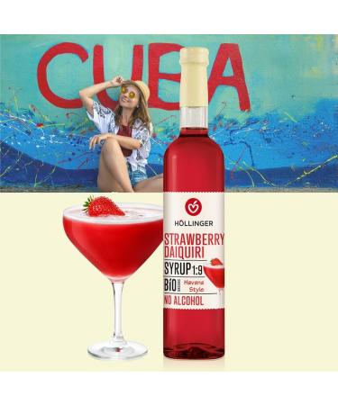 H LLINGER Sirop Strawberry Daiquiri Bio Sans Alcool Style Havana 1:9 3x500ml Liquide - Buy Online on GoSupps.com