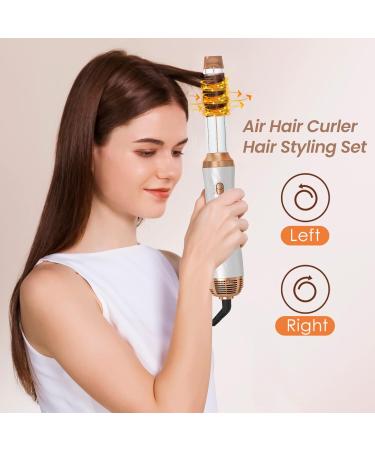 Hairstyler 6 in 1 Set Versatile Air Dryer & Styling Brush with 6 Accessories for Volume Curls & Smoothing | International Shipping Available - Buy Online on GoSupps.com