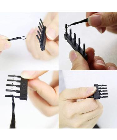 Buy 40 C-Shaped 6D Hair Extension Buckles | 2nd Gen Hair Extension Tools - Black Buckles for Easy Use - Buy Online on GoSupps.com