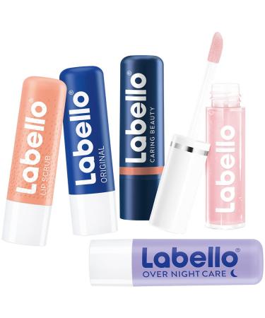 Labello Gift Set - Moisturizing Lip Care Set | 5 Pack with Lip Stick Gloss & More | Perfect for Hydrated Lips | International Shipping - Buy Online on GoSupps.com