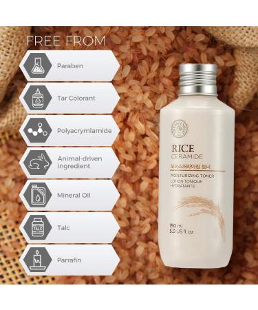 The Face Shop Rice & Ceramide Moisturizing Facetoner Enriched With Rice Extracts To Brighten The Skin Suits All Skin Types 150 ml - Buy Online on GoSupps.com