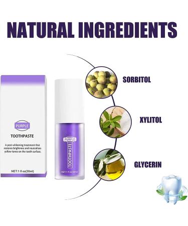 Sensitive Teeth Whitening Toothpaste Purple Formula for Gentle Cleaning, Reduce Yellow Stains, and Protect Tooth Enamel and Gums - Buy Online on GoSupps.com