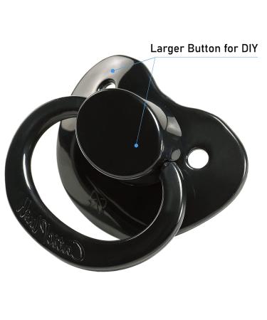 CutiePlusU Adult Size Pacifier - Large Teat Shield in Black | Perfect for Comfort & Relaxation | Shop Internationally - Buy Online on GoSupps.com