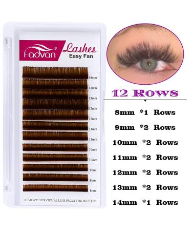 Self-Subject Volume Eyelash Extensions 0.07mm D Color - Easy Fan Lashes Mixed Tray (8-14mm) for Stunning Russian Volume - Buy Online on GoSupps.com