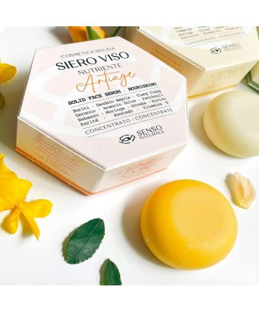 Senso Naturale Nourishing Anti-Aging Elasticizing Solid Face Serum with Vitamin E Face Cream for Dry or Mature Skin Toning Night Mask 100% Natural and Vegan - Buy Online on GoSupps.com