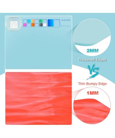 Silicone Craft Mat Set - 20x16 Non-Stick Painting Mat with Cleaning Cup, Brushes, and Sponge - Ideal for Crafts, Painting, Clay, Play-Doh - Buy Online on GoSupps.com