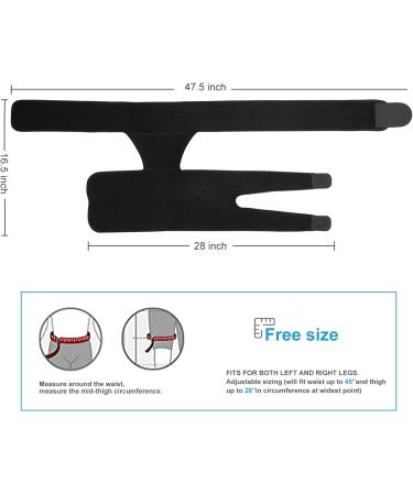 HURRISE Groin Compression Wrap - Adjustable Hip & Thigh Support Brace for Sciatica Relief | Pain Relief for Men & Women - Buy Online on GoSupps.com