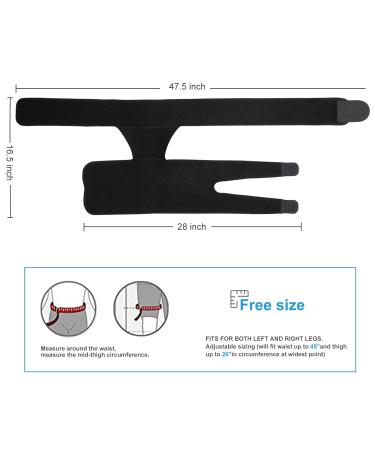 Groin Compression Wrap for Sciatica Relief | Adjustable Hip & Thigh Brace for Men & Women | Support for Pain Relief & Sprains - Buy Online on GoSupps.com