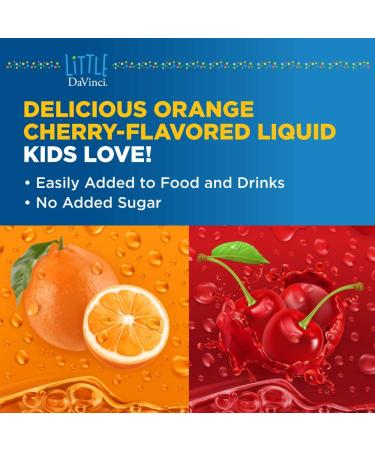 Little DaVinci KiddOmega-3 Tasty Cherry Orange 200ml - Omega-3 Supplement for Kids - Buy Online on GoSupps.com