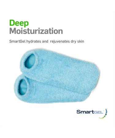NatraCure Moisturizing Gel Socks - Hydrates Dry Feet, Heels, Calluses, Cuticles - Aqua - Buy Online on GoSupps.com