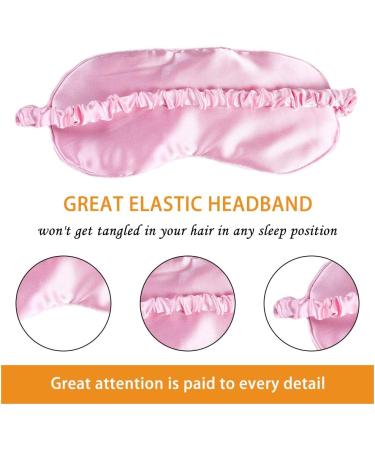 Silk Eye Sleep Mask - Soft & Comfortable Blindfold for Kids & Adults - A1-Pink - Buy Online on GoSupps.com