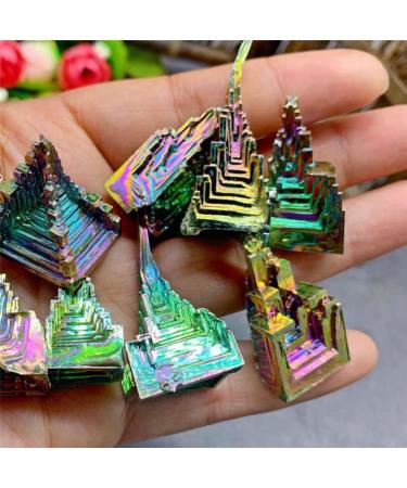 Home 1pcs Natural Bismuth Tower Metal Pyramid Stones Gemstone Reiki Stone Collection Home Decor Crystals Full of Texture (Size : 10-20g) - Buy Online on GoSupps.com