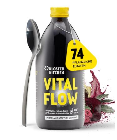 Kloster Kitchen Kloster Kitchen Vital Flow Micronutrient Concentrate | 500 ml 31 days 74 ingredients | Fruits vegetables and herbs Vitamins minerals and trace elements | Micronutrients Liquid Juice