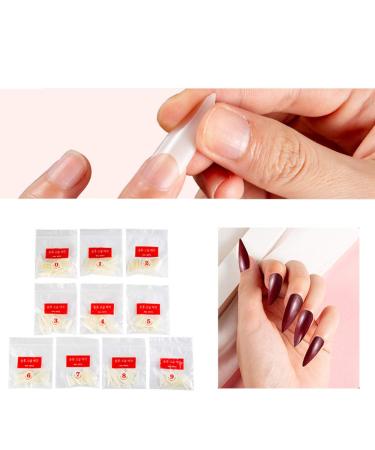 Anewish 500 PCS White Artificial Fingernails - DIY Nail Art Tips in 10 Sizes for Nail Studios - Buy Online on GoSupps.com