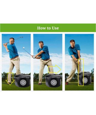 TuhooMall Golf Impact Power Smash Bag | Swing Training Aid for Powerful Hitting | Waterproof & Durable - Yellow - Buy Online on GoSupps.com