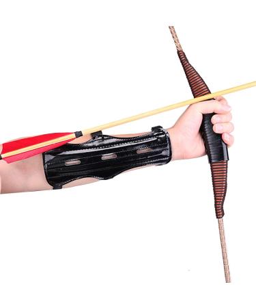 KRATARC Archery Arm Guard 3-Strap Adjustable Lightweight Hunting Target Shooting Accessory - Black (2PCS) - Buy Online on GoSupps.com