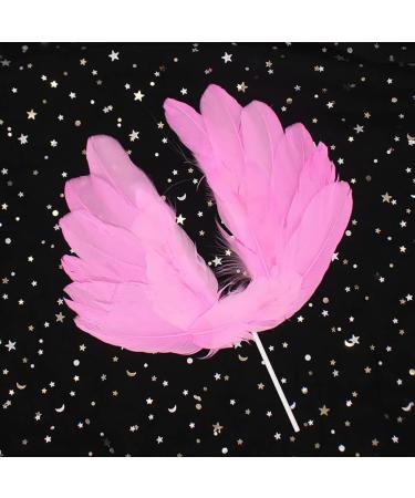 6 Pcs Imitation Feather Cake Toppers Angel Wing Cake Topper Wedding Cake Toppers Tea Party Cake Decorations Birthday Cake Toppers for Baby Shower - Buy Online on GoSupps.com