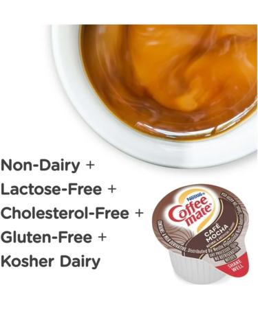 Coffee-Mate Single Serve Creamers Caf Mocha - 50CT | Coffee Creamer Liquid | Creamy Milk Chocolate Flavor | Cholesterol Free Lactose Free and Kosher Dairy | Pack of 2 - Buy Online on GoSupps.com