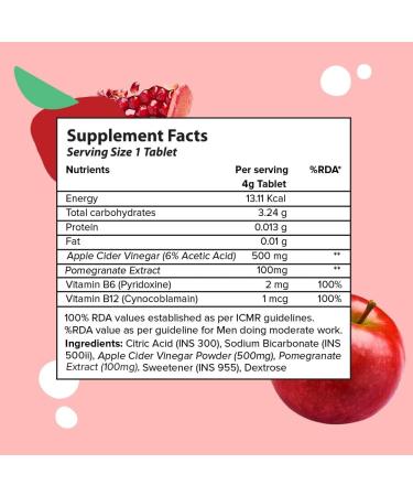 PL'IX - THE PLANT FIX Apple Cider Vinegar 15 Effervescent Tablet ACV with mother for weight loss and easy digestion vitamin B6 & B12 Pack of 4 (Apple) 100% vegan Easy to carry & consume - Buy Online on GoSupps.com