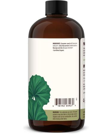 Banyan Botanicals Brahmi Oil – Organic Ayurvedic Massage Oil with Gotu Kola & Bacopa for Focus & Relaxation – 24 oz Non-GMO Sustainably Sourced Abhyanga Oil - Buy Online on GoSupps.com