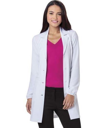 HeartSoul Break On Through Women Scrubs Lab Coats 34 20402 Small White