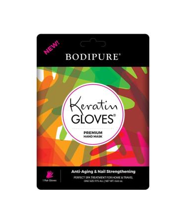 BODIPURE Premium Keratin Gloves - Hydrating & Cuticle Softening Hand Masks for Dry Hands - Anti-Aging Moisturizing Treatment with Natural Ingredients - 4 Pack - Buy Online on GoSupps.com