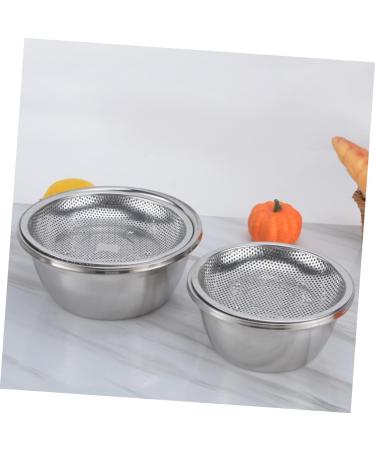 MAGICLULU 2 Pcs Drain Tray Canned Chicken Filter Fruit Tray Metal Drain Storage Tray Dense Hole Steamed Fish - Buy Online on GoSupps.com