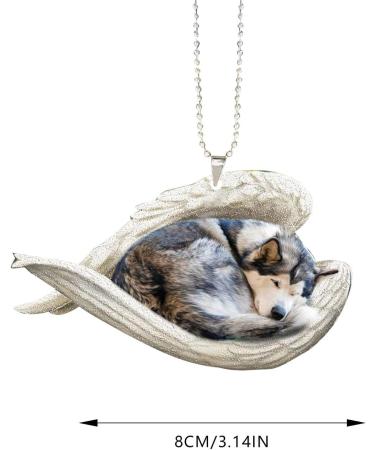 Buy Lidssacde Pet Necklace with Sleeping Dog Trailer - Sweet Angel Gift for Animal Lovers - Unique Gifts for Boys & Girls - Durable Khaki Chain - Buy Online on GoSupps.com