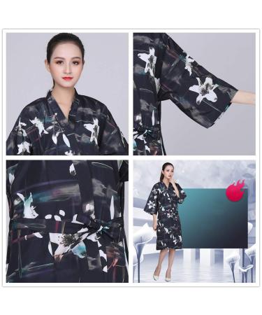 Kimono Style Salon Client Gown Robe - Stylish Hairdressing Smock for Home & Salon Use - Buy Online on GoSupps.com