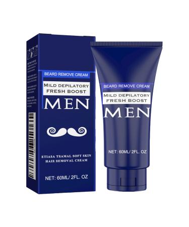 Body Hair Removal Cream | 60 ml No Pain Soothing Depilatory - Hair Removal for Sensitive Skin Types Arms Legs Back Torso Intimate Area