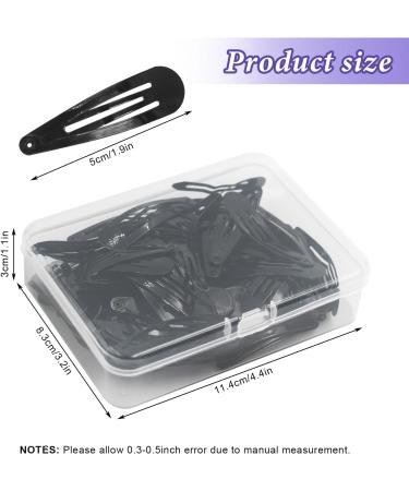 100Pcs Black Snap Hair Clips 5cm Black Hair Clip Non-Slip Metal Black Hair Barrettes Girls Hair Clips For Girls Kids Teens Women Perfect For Fine Hair Medium Hair (Black) - Buy Online on GoSupps.com