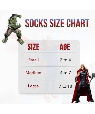 Marvel Legends Boys Socks | Toddler & Kids 4-7 Years | Quality Avengers Striped Socks - Buy Online on GoSupps.com