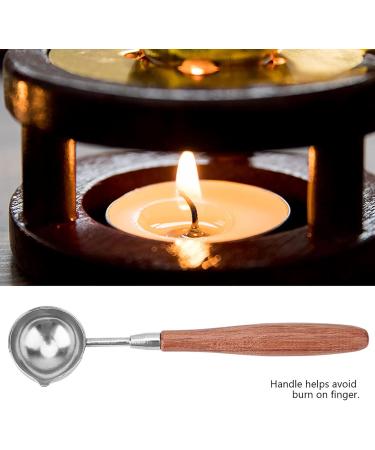 Spoon Sealing Wax Spoon Melting Spoon Sealing Stamp Wax Seal Warmer Oven (Fire Colour Spoon with Wooden Handle (Long Handle) - Buy Online on GoSupps.com