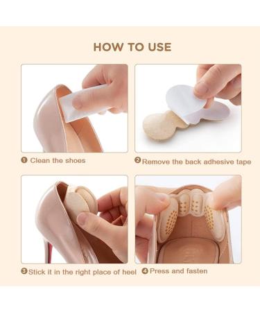 FonsBleaudy Heel Cushion Inserts - 2 Thin 1 Thick Shoe Pads for Loose Shoes, Inserts Grips Liners, Heel Blister Protectors - Women Men - Buy Online on GoSupps.com