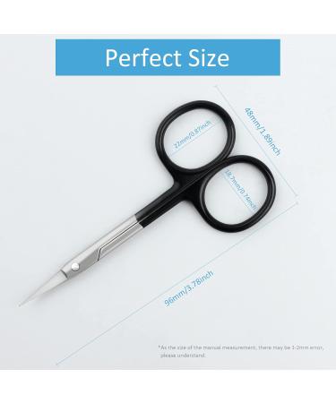 Qunzhao Cuticle Scissors for Women and Men Curved Stainless Steel with Tip Grooming Blades Manicure Nail for Dry Skin Nail Scissors (3) - Buy Online on GoSupps.com
