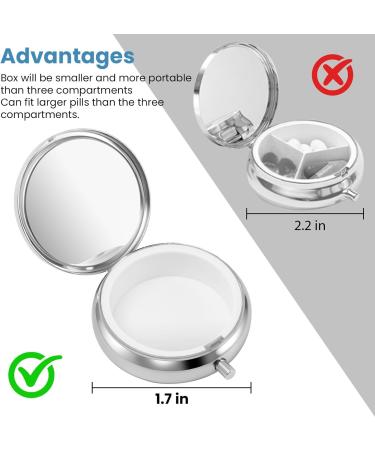 Mini Pill Box - Cute Portable Pill Organizer for Vitamins Medications & Supplements - Sandy Shore Design - Buy Online on GoSupps.com