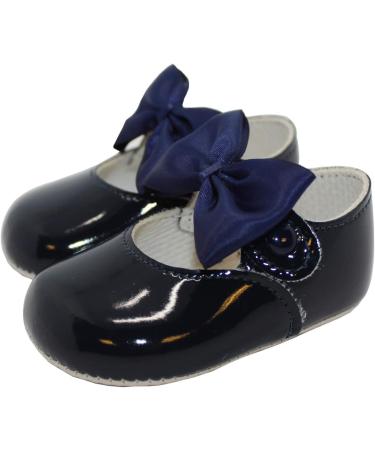 Baby Girls Navy Pram Shoes | Soft Sole | Made in Britain | Size 1 UK Child - Buy Online on GoSupps.com