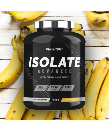 Superset Nutrition - Zero Isolate Advanced (1.8 kg) - Whey Isolate - 25 g protein per serving - 0 sugar 0 fat - Reduced lactose content - Ultra-filtered enriched with L-Glutamine - Banana Split - Buy Online on GoSupps.com