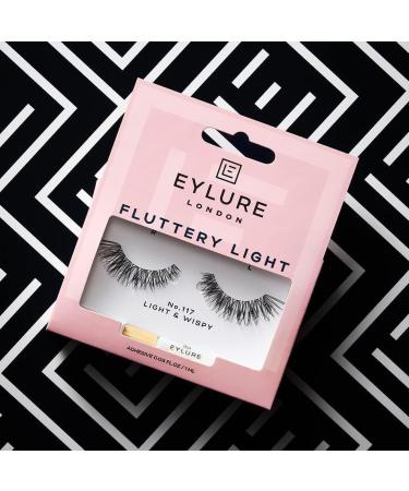 Eylure Fluttery Light No. 117 False Lashes (Pack of 2) Black 3 Count (Pack of 2) - Buy Online on GoSupps.com