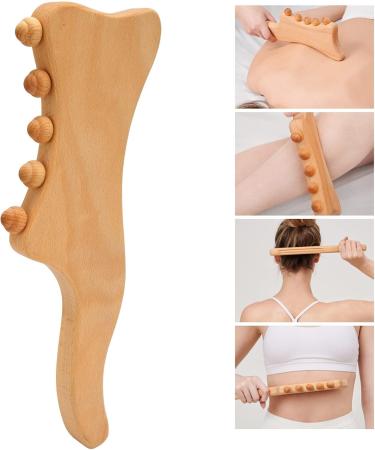 LUQEEG Wooden Therapy Massage Tools - GUA SHA & Hand Massager | Relief for Neck Body Pain & Muscle Tension - Buy Online on GoSupps.com