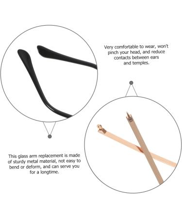 Coolhiya Glasses Accessories - High-Quality Glass Tips & Hinge Replacement Parts - Metal Rose Gold - Sunglasses Arm Sleeves - 13.6x0.6cm - Buy Online on GoSupps.com